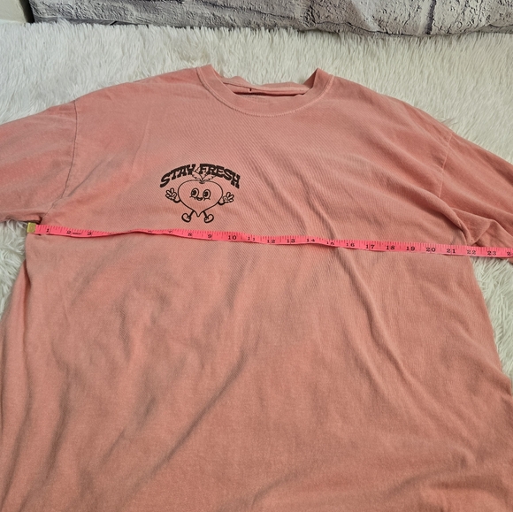 Urban Outfitters Stay Fresh Pink Long Sleeve Oversized Tee Small - Picture 11 of 13